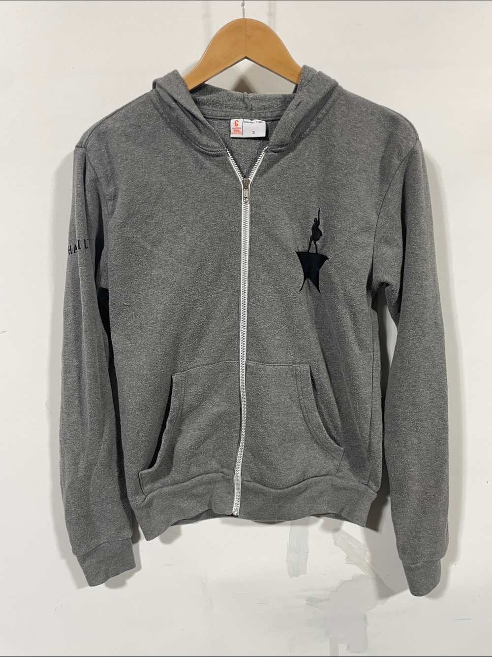 Hamilton Gray Zip Hoodie with Subtle Logo